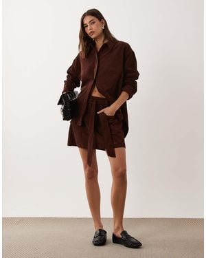 ASOS Corduroy Mini Skirt - Brown