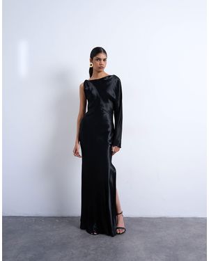 TOPSHOP – satin-maxikleid - Weiß