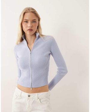 Cotton On Chaqueta Azul Violáceo Con Cremallera Contorneada Active (Parte De Un Conjunto)