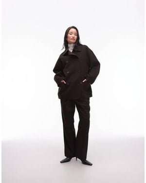 & Other Stories Double Breasted Wool Mix Coat - Brown