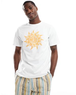 Pretty Green Sun Graphic Short Sleeve T-Shirt - White