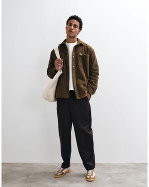 Lacoste Wattierte cord-hemdjacke - Braun