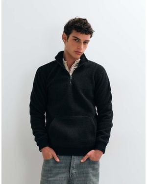 Only & Sons Quarter Zip Fleece - Blue