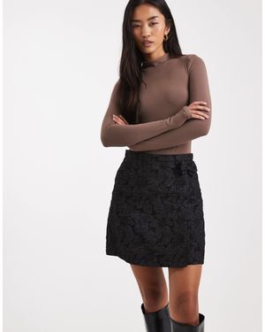 French Connection – jacquard-minirock - Schwarz