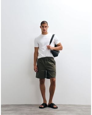 ARKET Pull On Drawstring Cord Shorts - White