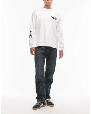 Levi's 555 Relaxed Straight Jeans - White