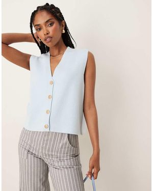 ASOS Rechte Gilet Met Structuur - Groen