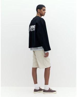 Pull&Bear Bermuda Shorts With Elastic Waistband - Blue