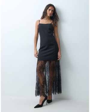 Jdy Lace Inscert Maxi Dress - Blue