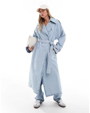 HUGO Denim Trench Coat - Blue