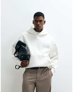 Cotton On Box Fit Hoodie - White