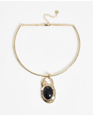 ASOS Torque-chokerkette mit schwarzem anhänger - Weiß
