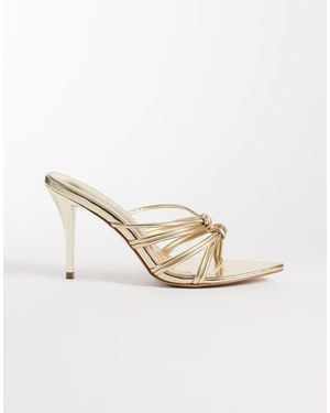 SIMMI Simmi London Brii Strappy Heeled Mule Sandals - Natural