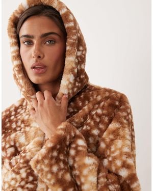 Miss Selfridge Bomberjacke mit kapuze - Braun