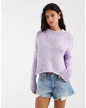 Free People Opal Knit Sweater - Purple