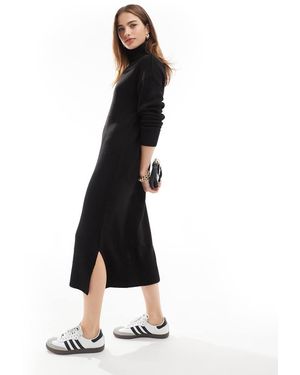 Threadbare Maxi Trui-Jurk Met Col - Wit