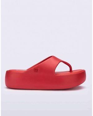 Melissa Free Platform Thong Slip On Sandal - Red