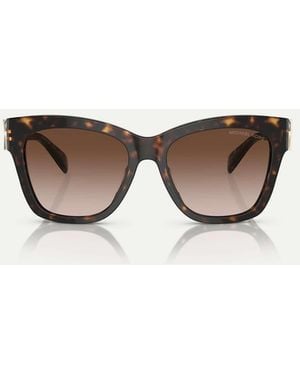 Michael Kors Gafas De Sol Empire Cuadradas Estilo Mariposa Con Lente Marrón En