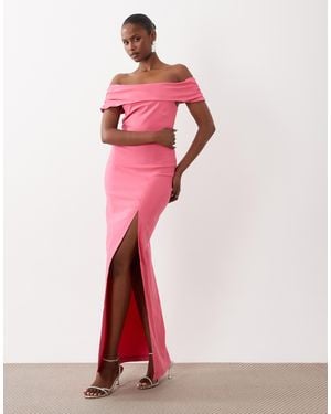 Vesper – maxikleid aus bengaline - Pink