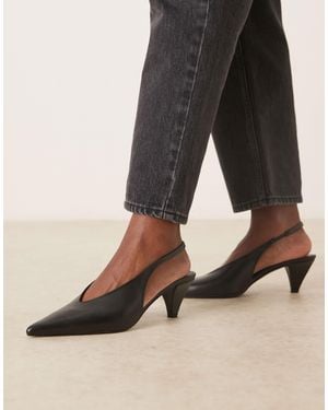 Mango – lederschuhe - Schwarz