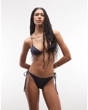 Weekday Tie Side Bikini Bottom Co-Ord - Blue