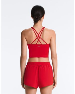 Oysho Comfortlux Strap Tank Top With Cups - Red