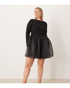 Nobody's Child Penny Scoop Neck Mini Dress - Black