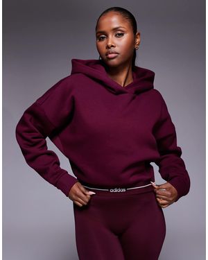 adidas Originals Adidas Training Hyperglam Linear Hoodie - Purple