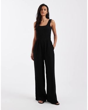 Brave Soul Mono Largo Con Cuello Ancho De - Negro