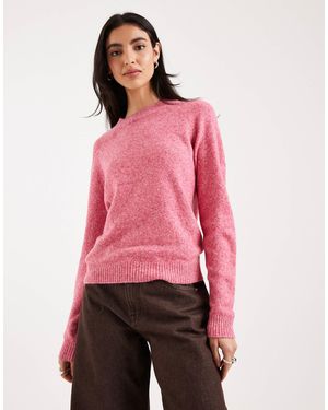 Vero Moda Round Neck Knitted Sweater - Red