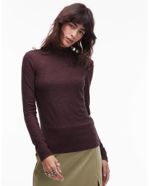 & Other Stories Jersey Second Skin Long Sleeve Top - Purple