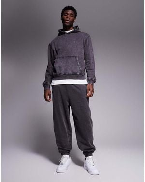 ASOS Joggers Oversize Color Blu Profondo Slavato - Grigio