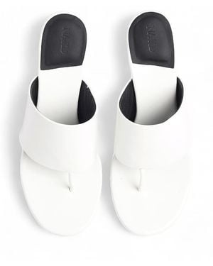 NA-KD Wide Strap Heels - White
