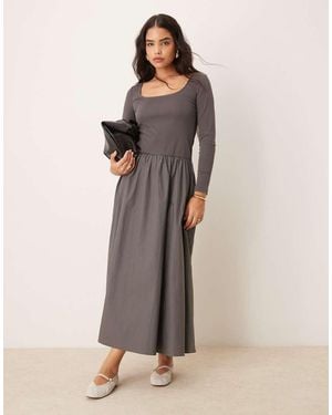 Glamorous Maxi-Jurk Met Verlaagde Taille - Naturel
