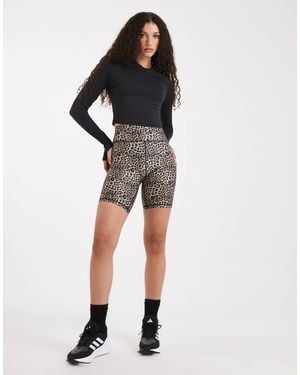 ONLY Legging-shorts mit leopardenmuster - Schwarz