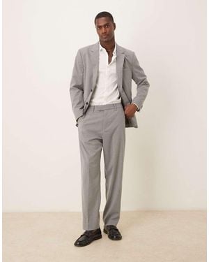 Abercrombie & Fitch Pantalones De Traje Grises Clásicos De (Parte De Un Conjunto) - Neutro