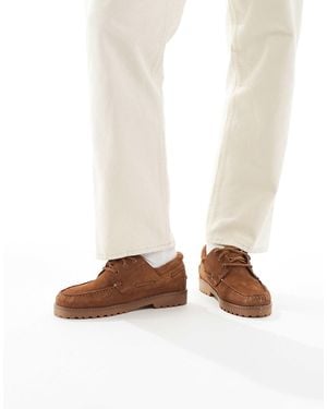 Jack & Jones Faux Suede Boat Shoe - White