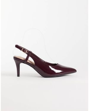 New Look New look schuhe mit weiter passform, riemchen und fersenriemen, burgunder - Lila