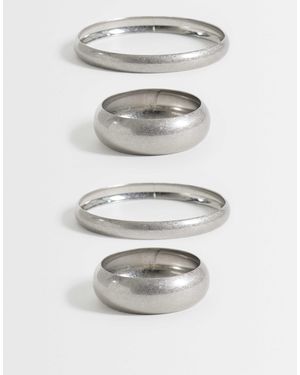 ASOS – 4er-pack armreife - Grau