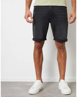 Threadbare 'Edmonton' Turn Up Denim Shorts - Blue