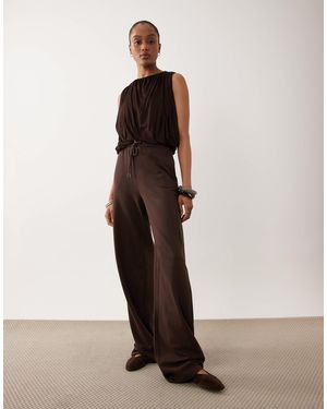 JDY Tall Wide Leg joggers - Brown