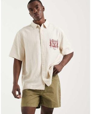 ASOS Shorter Length Denim Jorts - Natural