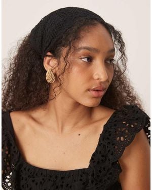 ASOS Crochet Stitch Multiway Head Scarf - Black