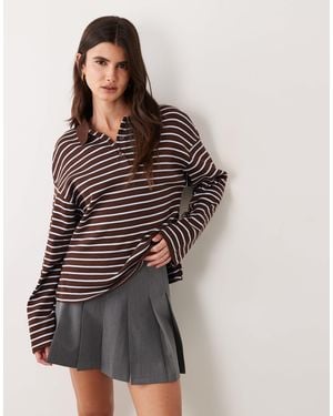 ASOS Tailored Pleated Mini Skirt - Brown