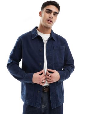 Timberland – kempshire – chore-jacke aus verwaschenem canvas - Blau