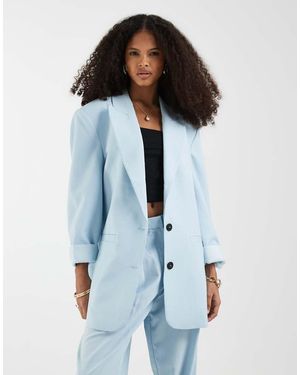 ASOS Oversized Strong Shoulder Blazer - Blue