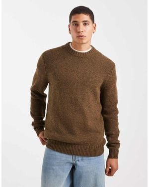 Only & Sons Crew Neck Knit Jumper - Brown
