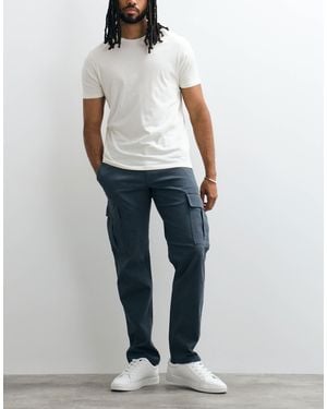 Jack & Jones Pantalon droit à poches cargo - Bleu
