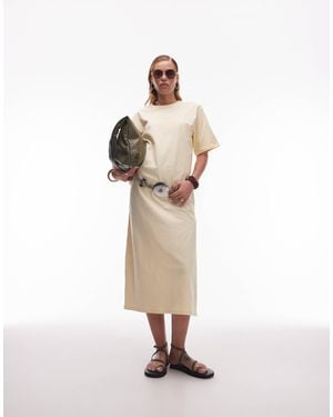 ASOS Oversized Longline Maxi T Shirt Dress - White