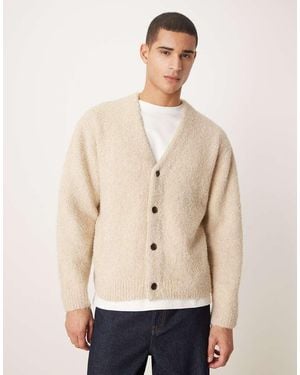 Abercrombie & Fitch Boucle Vintage Cardigan - Natural